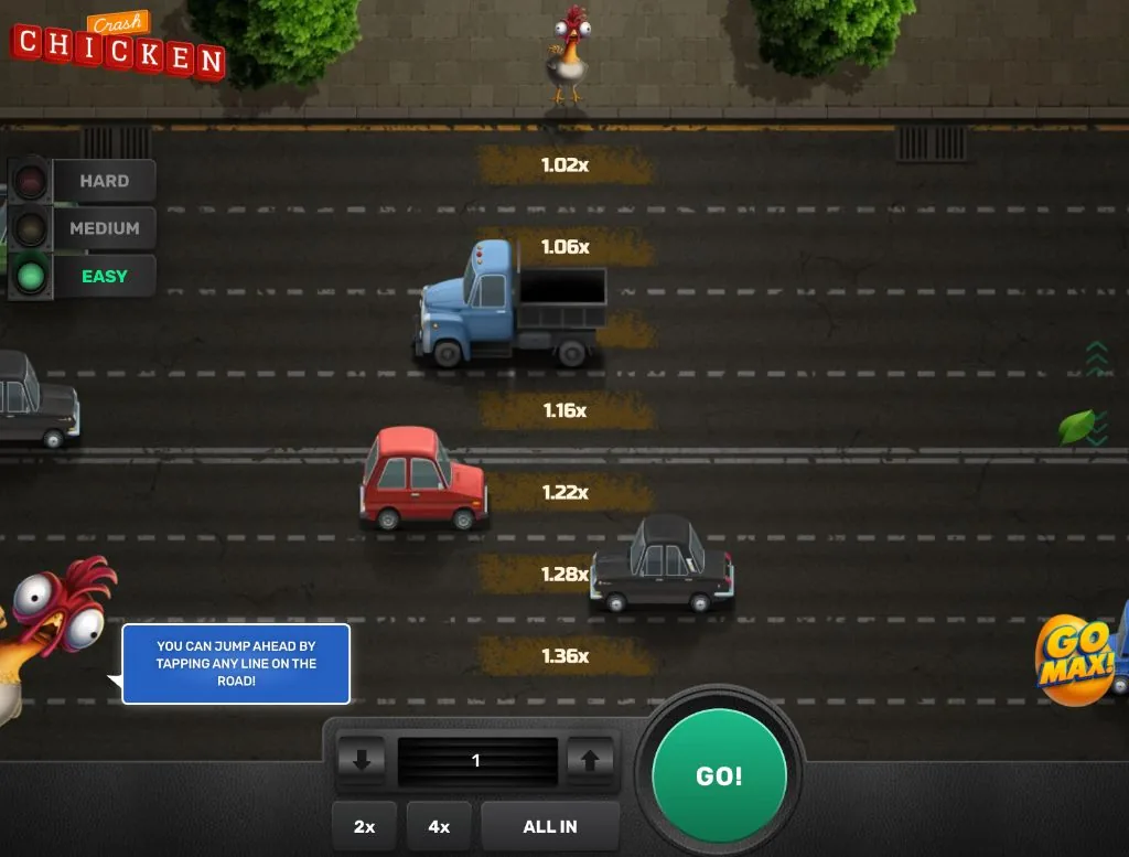 Скриншот сбора выигрыша в краш-игре Crash Chicken на Android